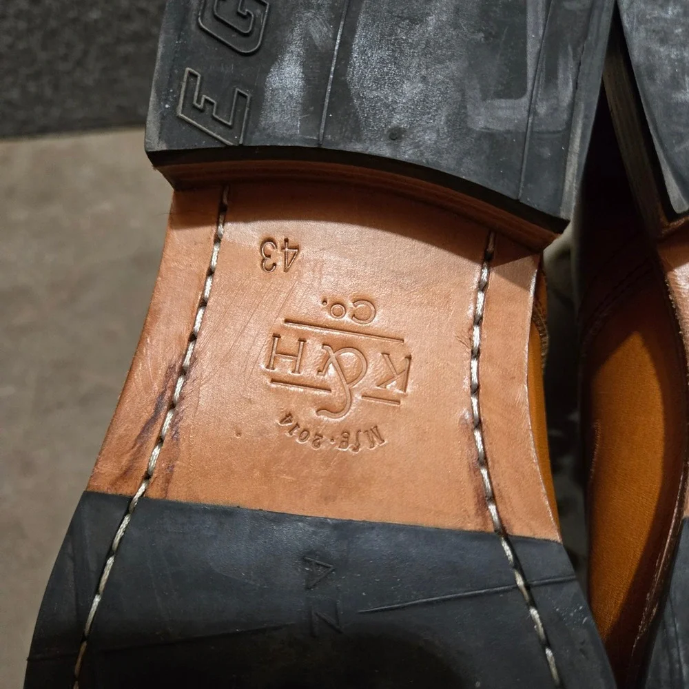 Kendal & Hyde Co Cap Toe Service Boots 43 US 10 Tan Goodyear Welt Leather